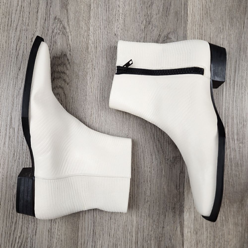 NWOB Frame Le Maddox Lizard Ankle Boots size 39 - Picture 5 of 9